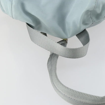 Prada PRADA Backpack Nylon Light Blue Silver Authentic BA9058 Bag