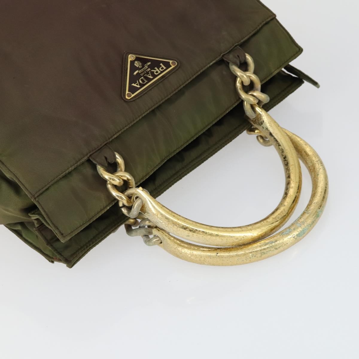 Prada PRADA Shoulder Bag Nylon 3 Set Khaki Black Authentic 165124