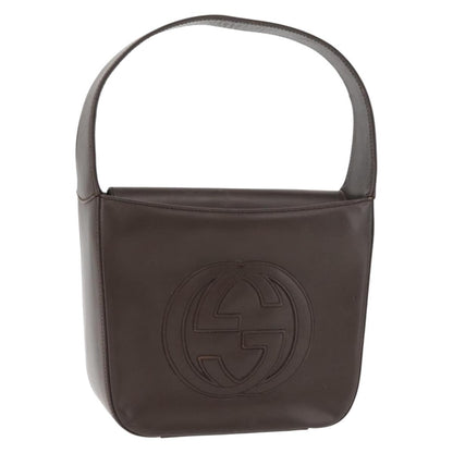 Gucci GUCCI Hand Bag Patent leather Brown Authentic ar13416