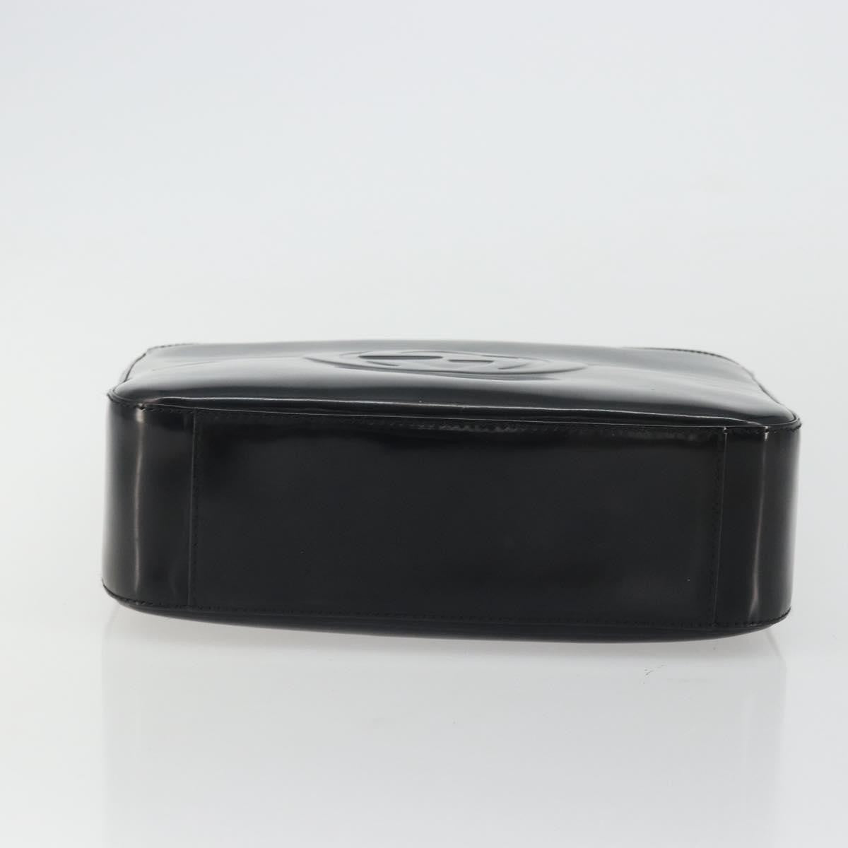Gucci GUCCI Shoulder Bag Patent leather Black Silver 000 1046 0506 Authentic 175203
