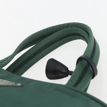 Prada PRADA Hand Bag Nylon Green Silver Authentic 154193