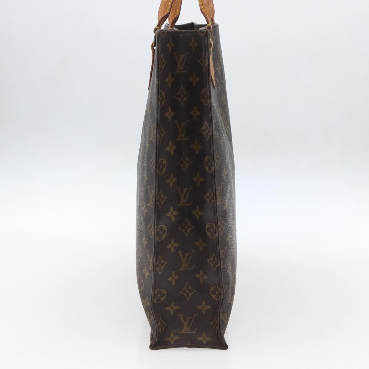 Louis Vuitton LOUIS VUITTON Monogram Sac Plat Hand Bag M51140 LV Authentic 162736