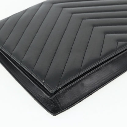 Saint Laurent SAINT LAURENT Shoulder Bag Leather Black Silver Authentic 176228