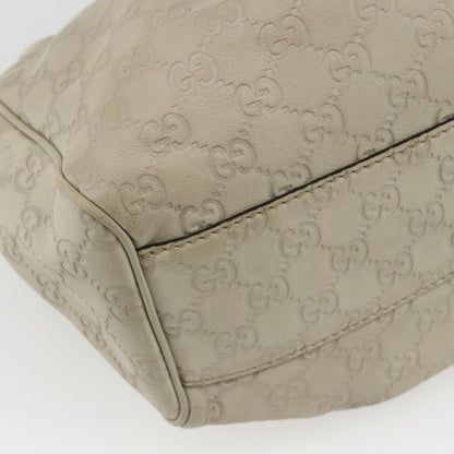 Gucci GUCCI Guccissima GG Canvas Sukey Hand Bag Leather White Gold 211944 Authentic yk20007