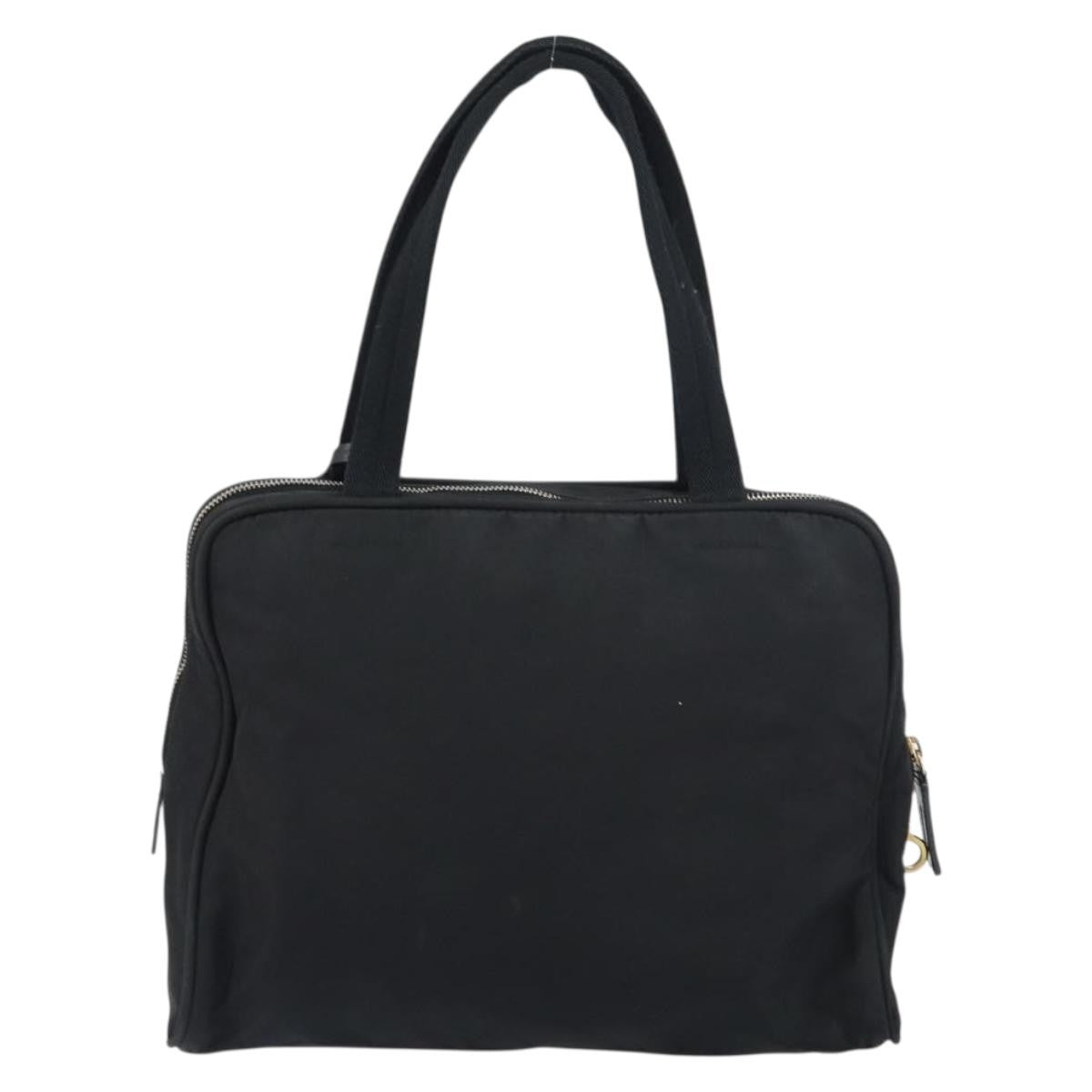 Prada PRADA Tote Bag Nylon Black Gold Authentic 156177