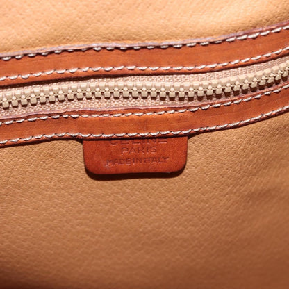 Celine CELINE Macadam Canvas Shoulder Bag PVC Leather 2way Brown Gold Authentic ka784