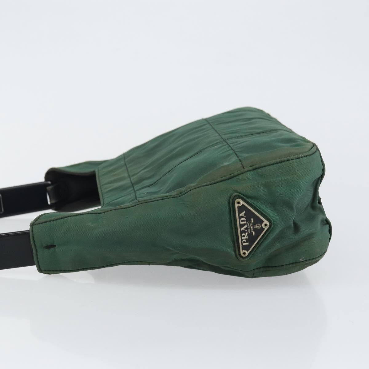 Prada PRADA Quilted Chain Shoulder Bag Nylon plastic Green Authentic mr1504