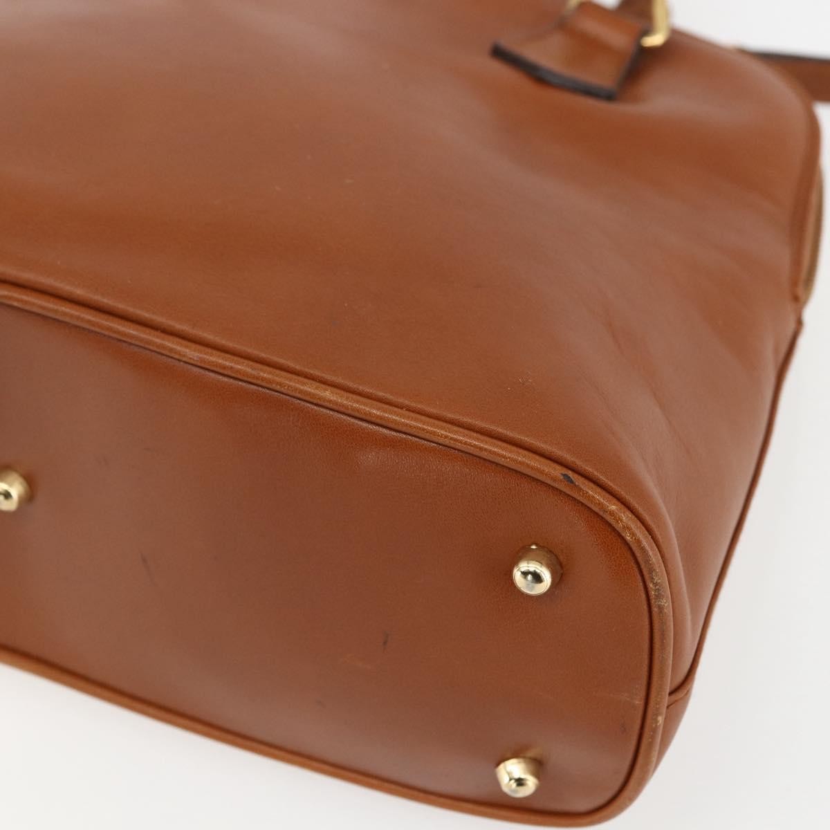 Gucci GUCCI Bamboo Hand Bag Leather 2way Brown Gold 000 1274 0290 Authentic 155221