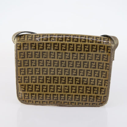 Fendi FENDI Zucca Canvas Zucchino Canvas Hand Bag Enamel 2 Set Black Brown Authentic hk3167