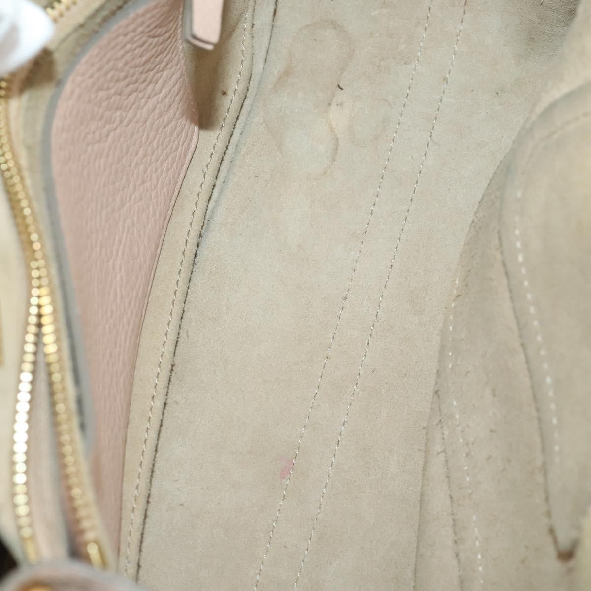 Chloé Chloé Chloe Hailey Hand Bag Leather 2way Pink Gold 02165665 Authentic YKZ911A