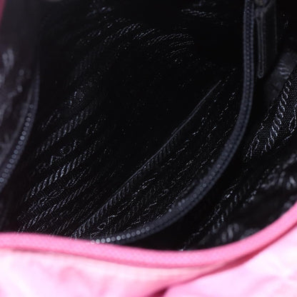 Prada PRADA Tote Bag Nylon Pink Silver Authentic 164823