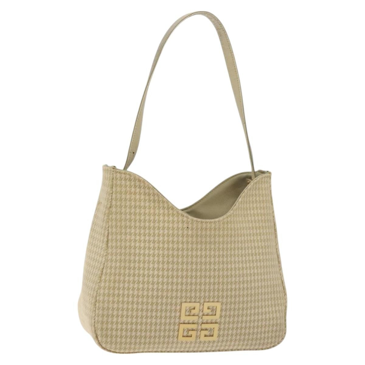 Givenchy GIVENCHY Staggered Pattern Shoulder Bag Canvas Beige Authentic 130221