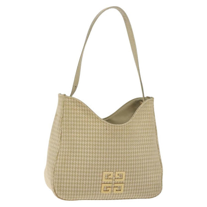 Givenchy GIVENCHY Staggered Pattern Shoulder Bag Canvas Beige Authentic 130221