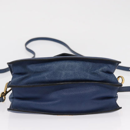 Prada PRADA Hand Bag Safiano leather 2way Blue Gold Authentic 163032