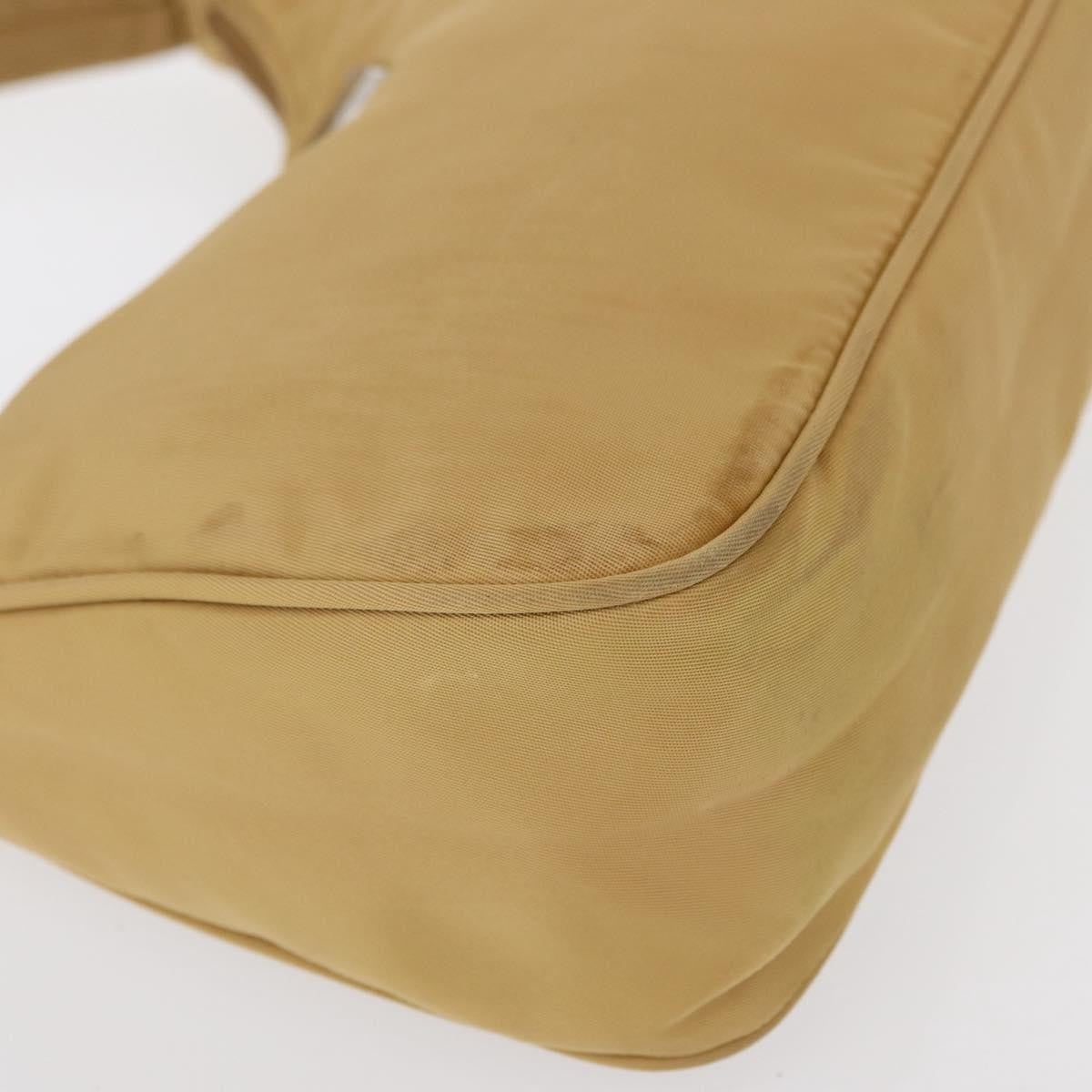Prada PRADA Hand Bag Nylon Beige Authentic 163348