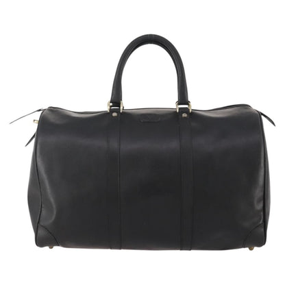 Valentino VALENTINO Boston Bag Leather Black Gold Authentic bs35030A