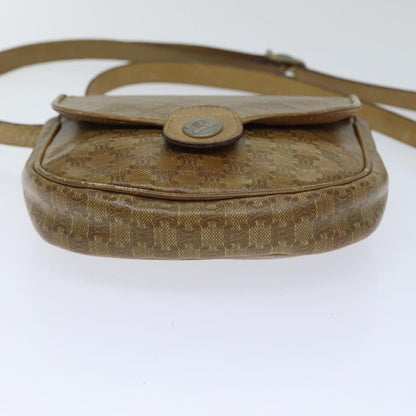 Celine CELINE Macadam Canvas Shoulder Bag PVC Beige Authentic bs18108