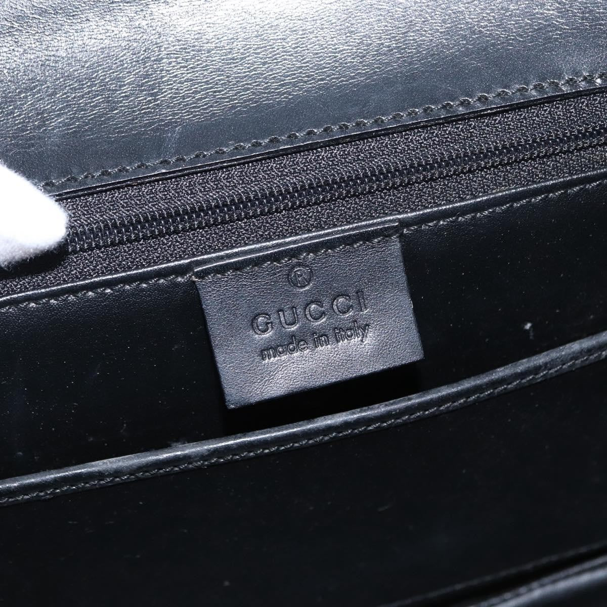 Gucci GUCCI Hand Bag Suede Black Authentic 153123