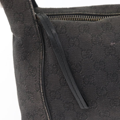 Gucci GUCCI GG Canvas Shoulder Bag Black 101333 Authentic 173490