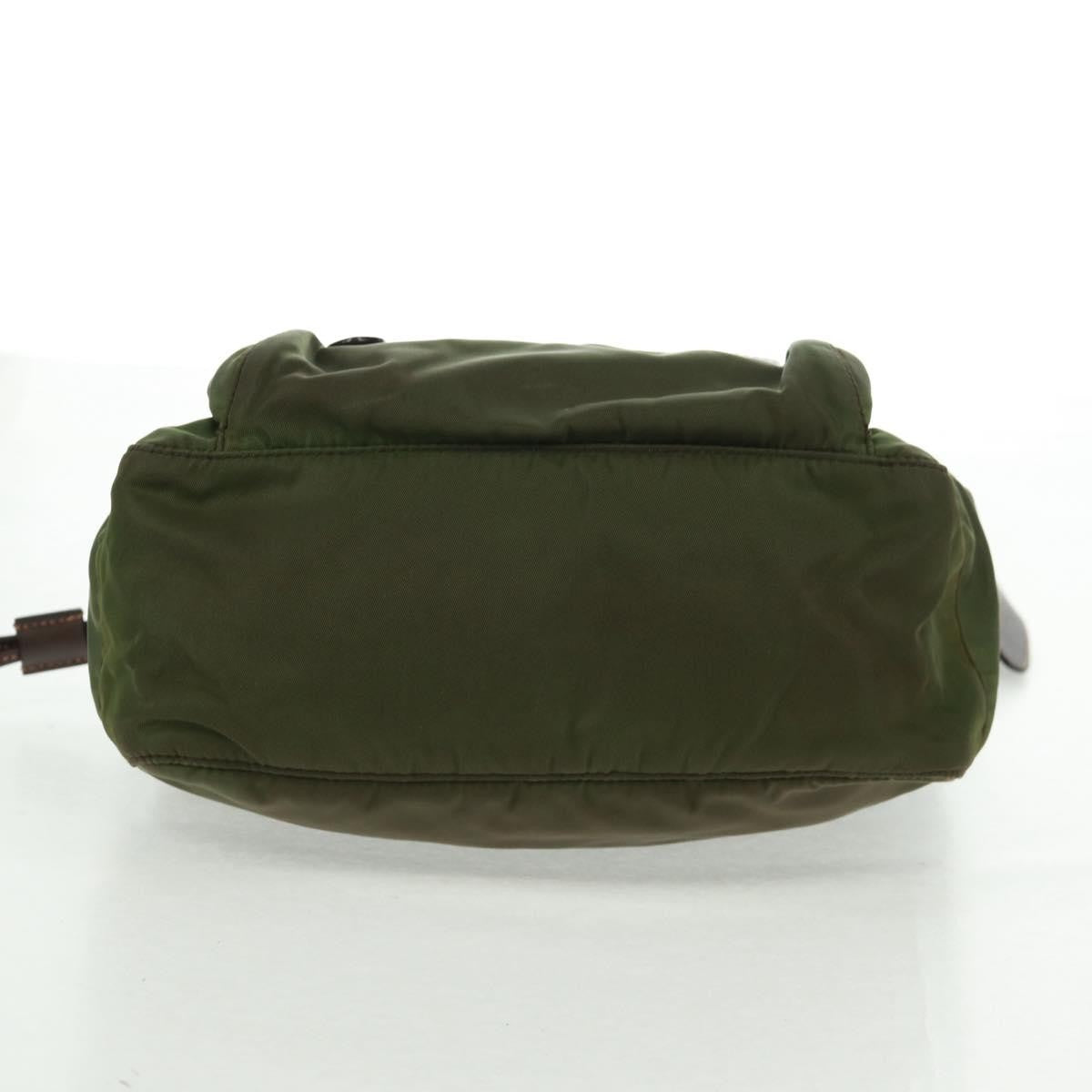 Prada PRADA Shoulder Bag Nylon Green Silver Authentic 161408