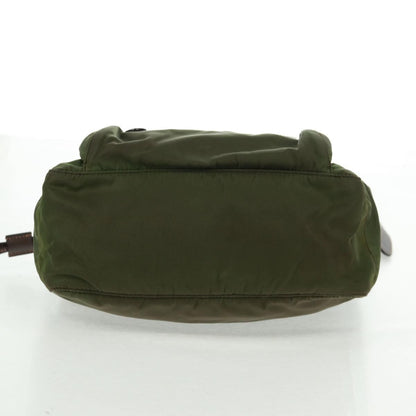 Prada PRADA Shoulder Bag Nylon Green Silver Authentic 161408