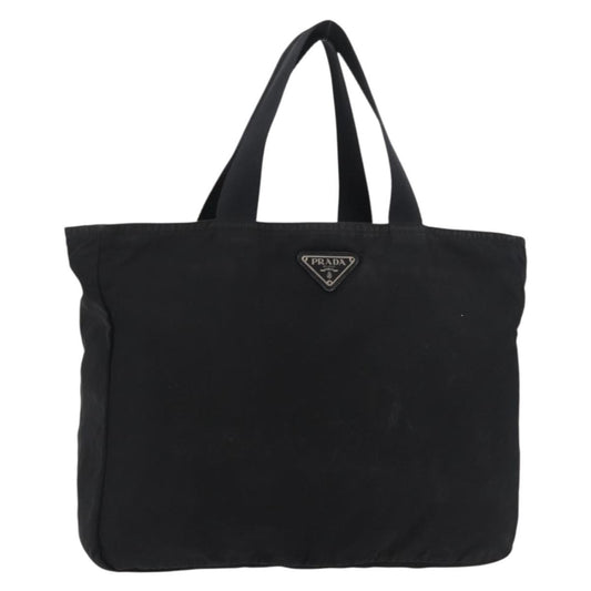 Prada PRADA Tote Bag Nylon Black Silver Authentic bs29615