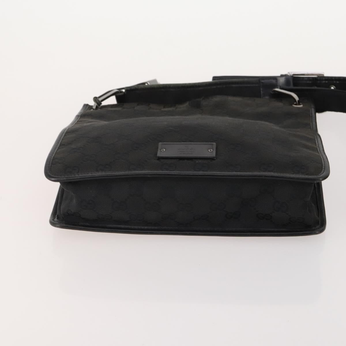 Gucci GUCCI GG Canvas Shoulder Bag 4 Set Black Beige Authentic 178854