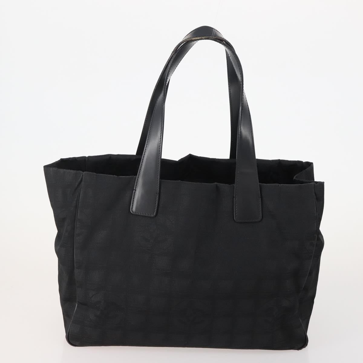 Chanel CHANEL New Travel line Tote Bag Nylon 3 Set Black CC Authentic BA12665