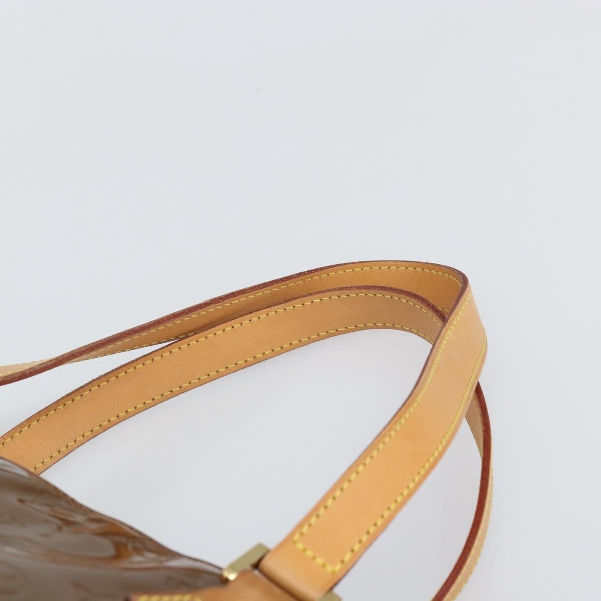 Louis Vuitton LOUIS VUITTON Monogram Vernis Houston Hand Bag Bronze M91122 LV Authentic 171944