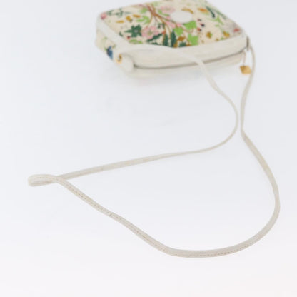 Gucci GUCCI Flora Shoulder Bag Canvas Leather White Gold 007 14 0068 Authentic fm5083