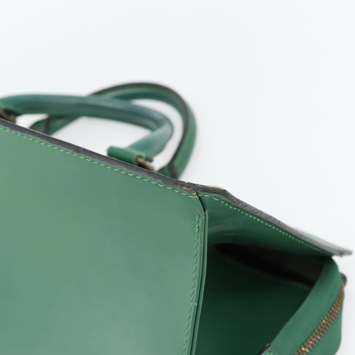 Louis Vuitton LOUIS VUITTON Epi Sac Triangle Hand Bag Green M52094 LV Authentic 181752