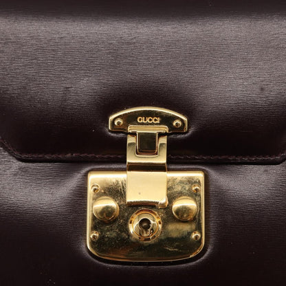 Gucci GUCCI Hand Bag Leather 2way Bordeaux Gold 000 2026 0258 Authentic ep12849