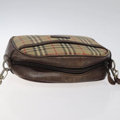 Burberrys Burberrys Nova Check Shoulder Bag Canvas Beige Gold Authentic BA1424