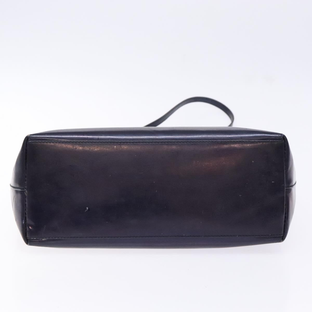 Gucci GUCCI Shoulder Bag Enamel Navy Silver Authentic bs28873