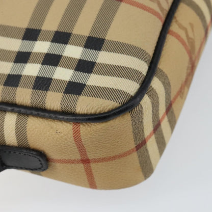 Burberrys Burberrys Nova Check Clutch Bag PVC Beige Gold Authentic ep11601
