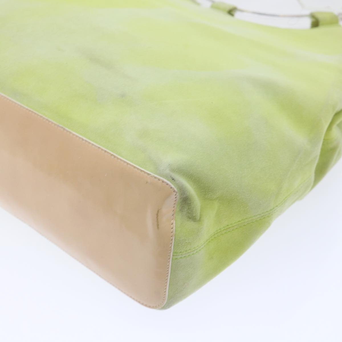 Celine CELINE Hand Bag Suede Green Authentic 53736V