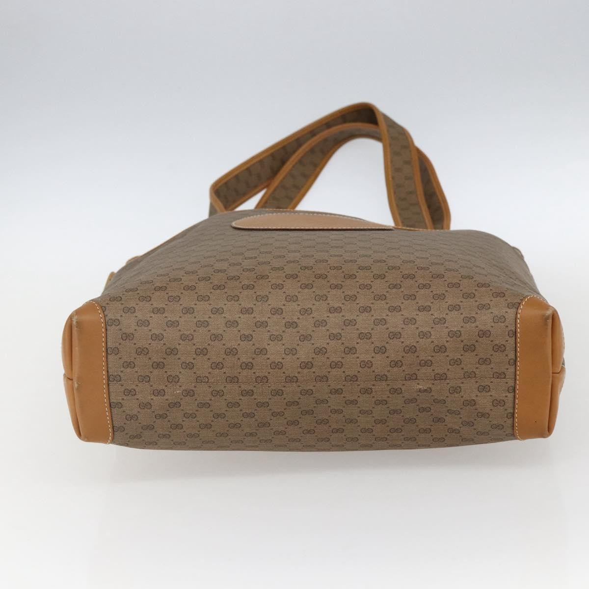 Gucci GUCCI Micro GG Supreme Tote Bag PVC Beige Gold 002 39 0054 Authentic ep13221