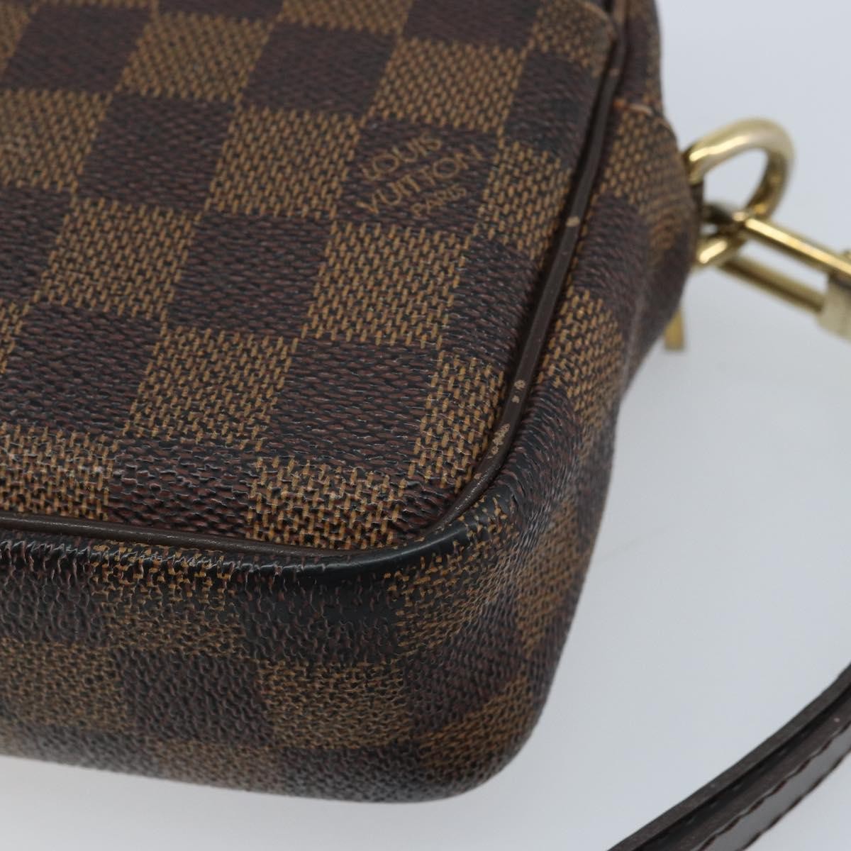 Louis Vuitton LOUIS VUITTON Damier Ebene Pochette Billets Macau Clutch Bag N61739 Authentic BA11690