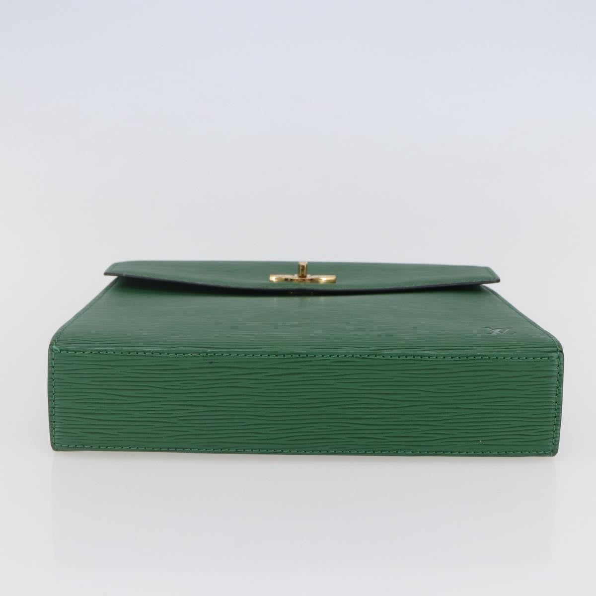 Louis Vuitton LOUIS VUITTON Epi Malesherbes Hand Bag Green M52374 LV Authentic 145346