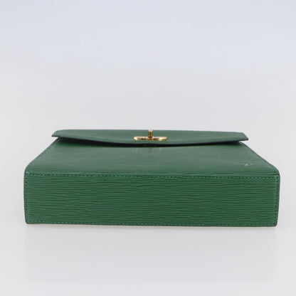 Louis Vuitton LOUIS VUITTON Epi Malesherbes Hand Bag Green M52374 LV Authentic 145346
