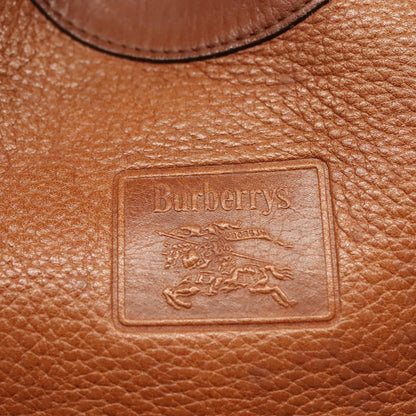 Burberrys Burberrys Shoulder Bag Leather Brown Gold Authentic ep9966