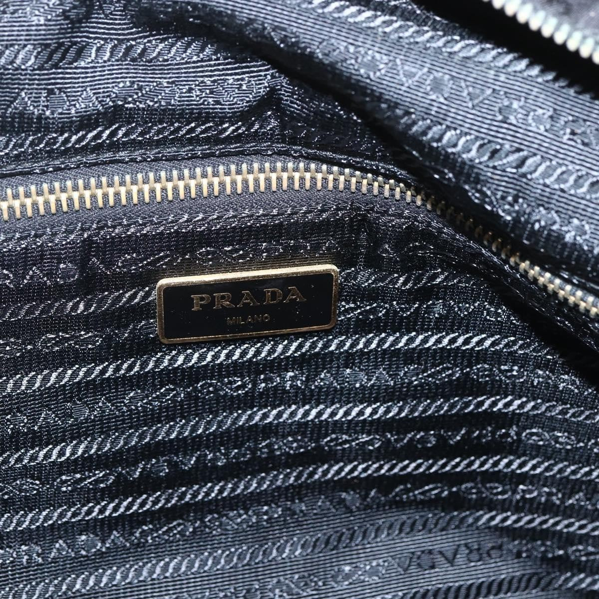 Prada PRADA Tote Bag Nylon 2way Black Gold Authentic ep12892