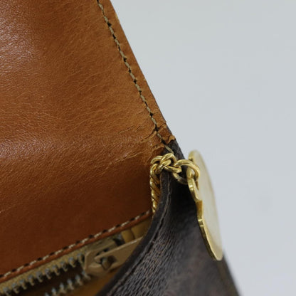 Celine CELINE Macadam Canvas Hand Bag PVC Brown Authentic 76088