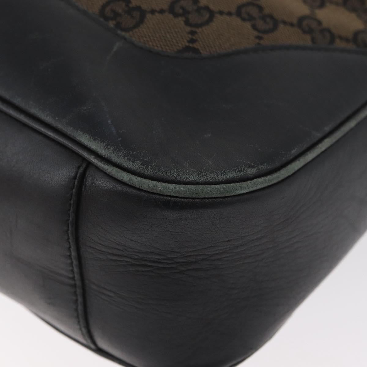 Gucci GUCCI GG Canvas Bamboo Shoulder Bag 2way Navy Gold 001 4058 Authentic 178808