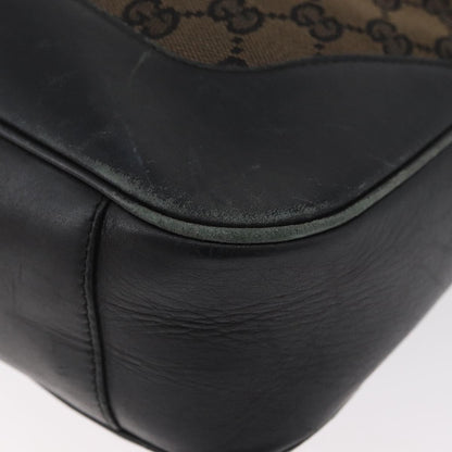 Gucci GUCCI GG Canvas Bamboo Shoulder Bag 2way Navy Gold 001 4058 Authentic 178808
