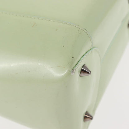 Dior Christian Dior Maris Pearl Hand Bag Enamel Green Authentic 150745