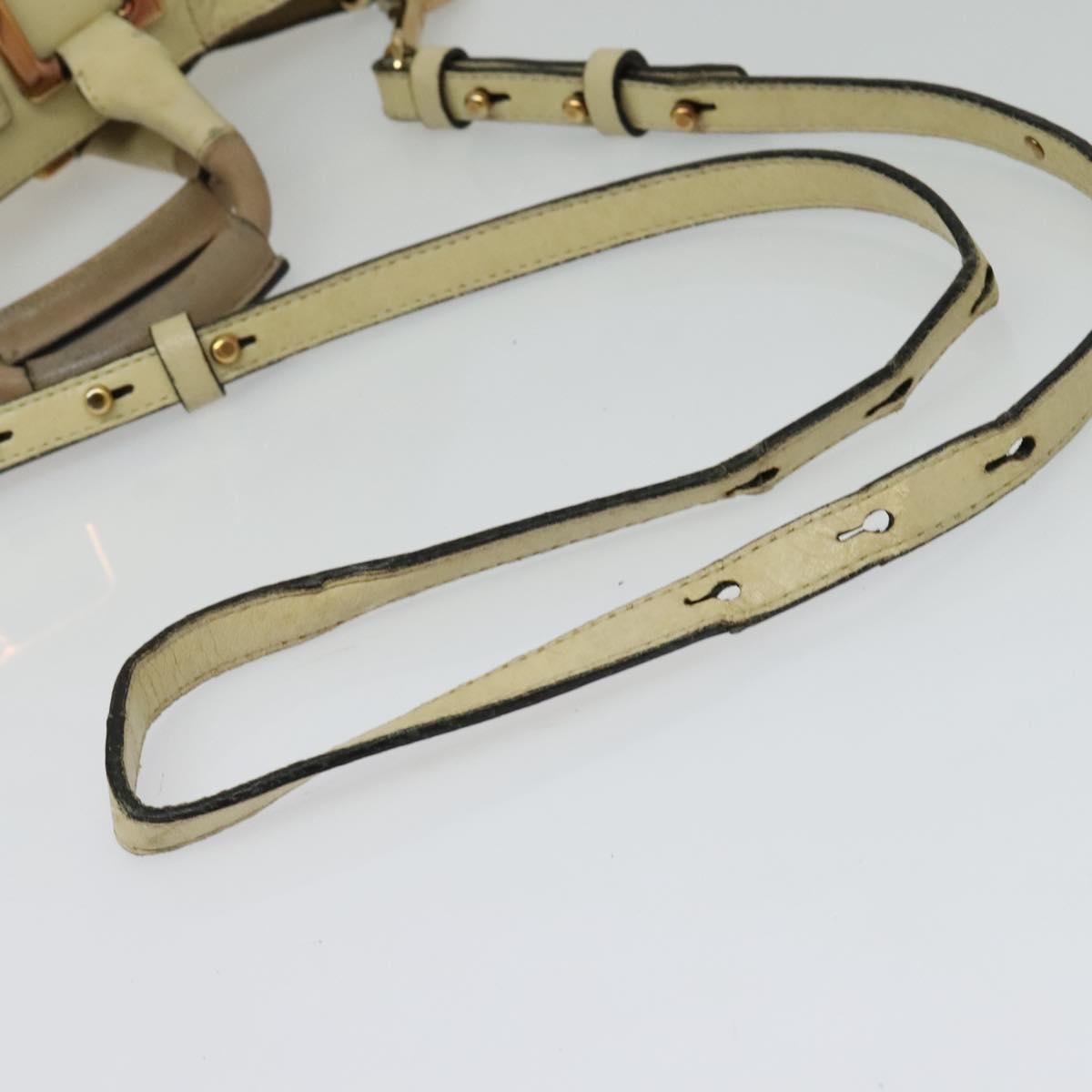 Chloé Chloé Chloe Etel Hand Bag Leather 2way Ivory Gold Authentic 138190
