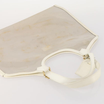 Louis Vuitton LOUIS VUITTON Epi Plage Via Bag Vinyl Leather Clear White M92153 LV Authentic bs33391