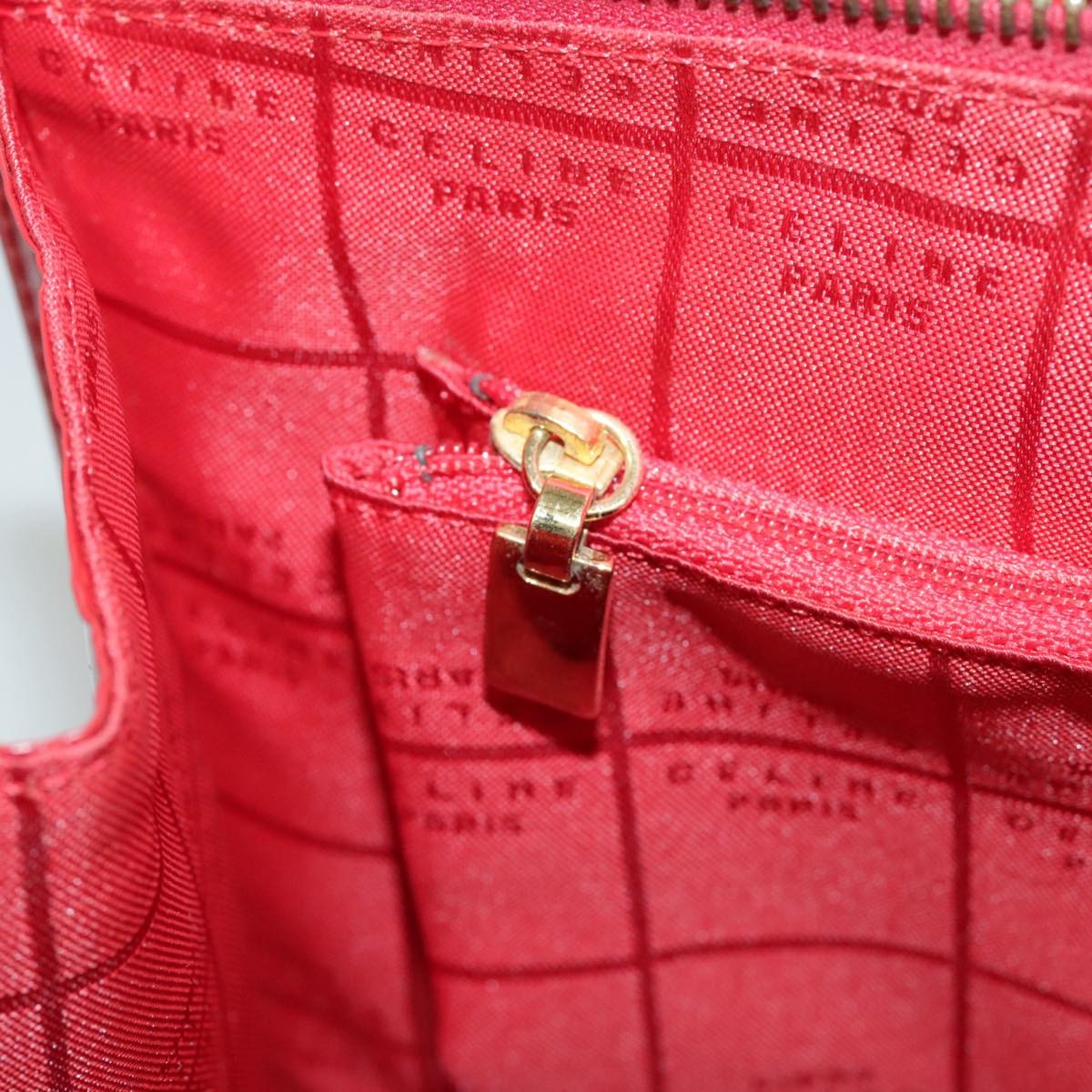 Celine CELINE Hand Bag Patent leather Red Gold Authentic 96786