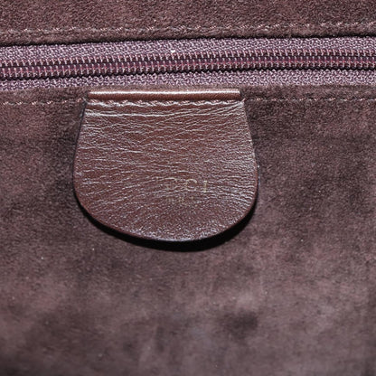 Gucci GUCCI Hand Bag Leather Brown Gold 002 0347 Authentic 151640